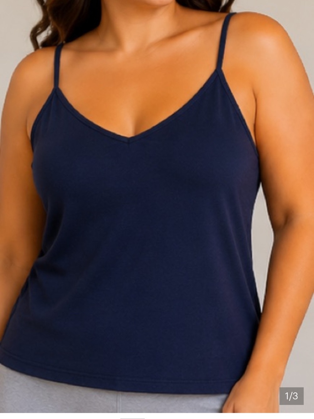 VENUS Navy V-Neck Spaghetti Strap Camisole